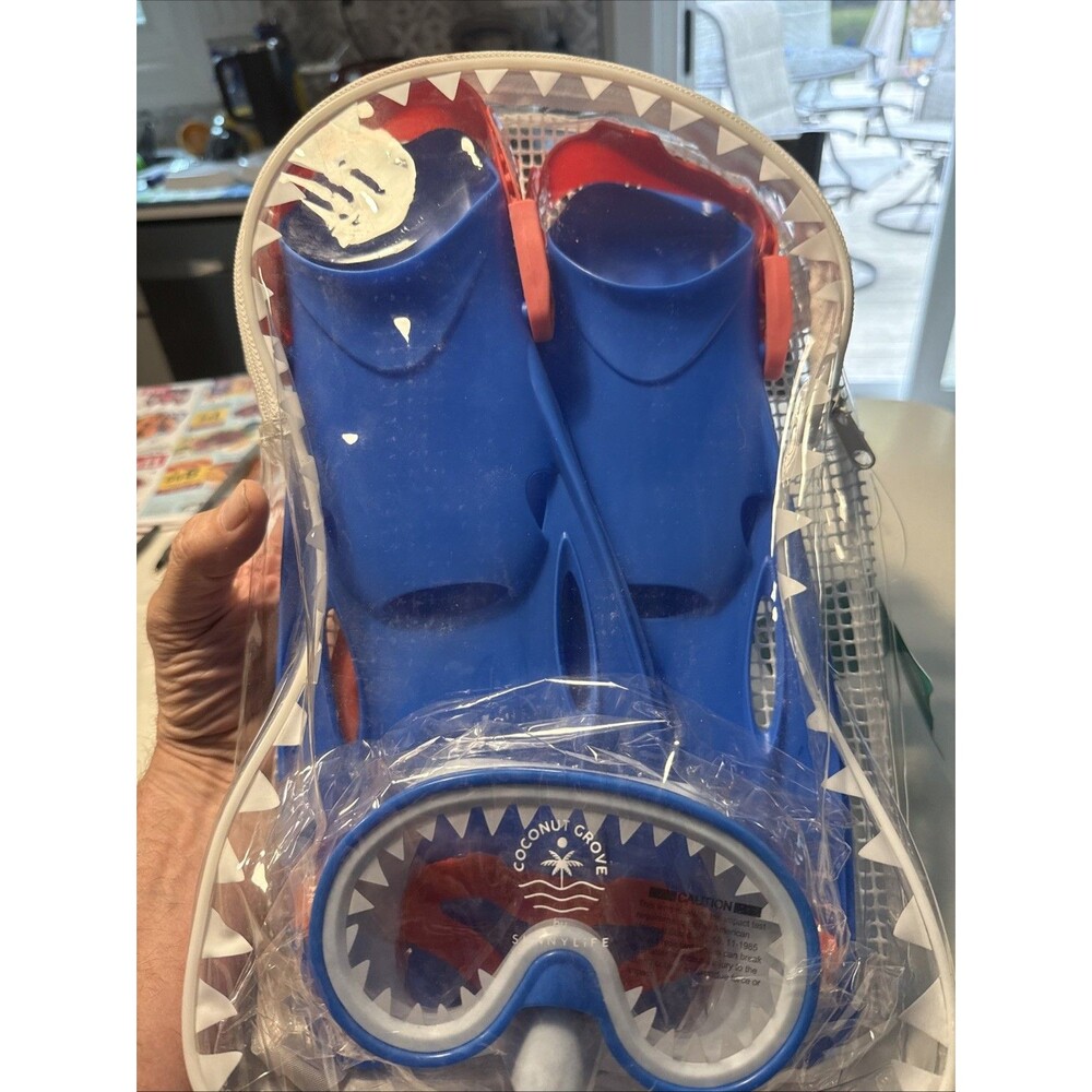Snorkel Set for Kids by Coconut Grove Blue/orange New